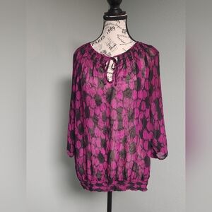 Relativity Pink and Black Women's Top